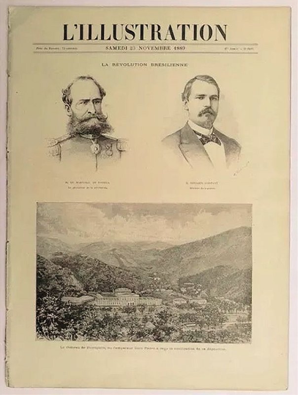 Dom Pedro - Jornal Francês L'Illustration de 1889 Reportagem A Revolução Brasileira