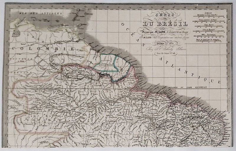 Mapa Do Brasil Original De 1838 - Região Norte