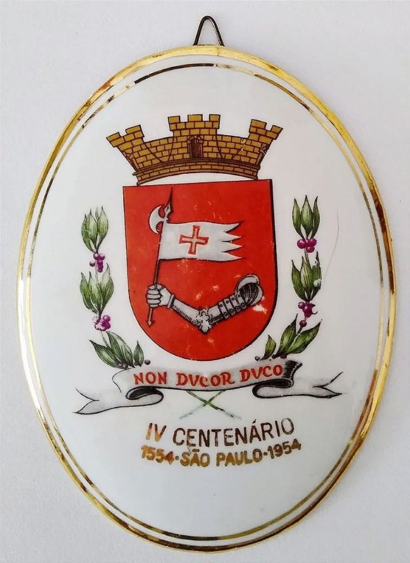 IV Centenário de São Paulo, Medalhão de Porcelana com Brasão da Cidade