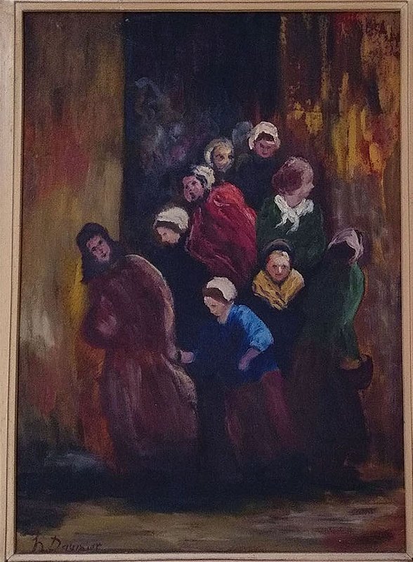 Renato Meziat - Releitura Da Obra De Honoré Daumier " Titulada  "La Sortie de L´école", 1972