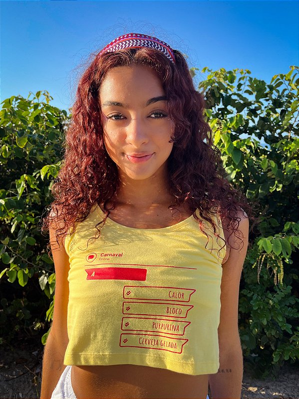 Camiseta Cropped Carnaval