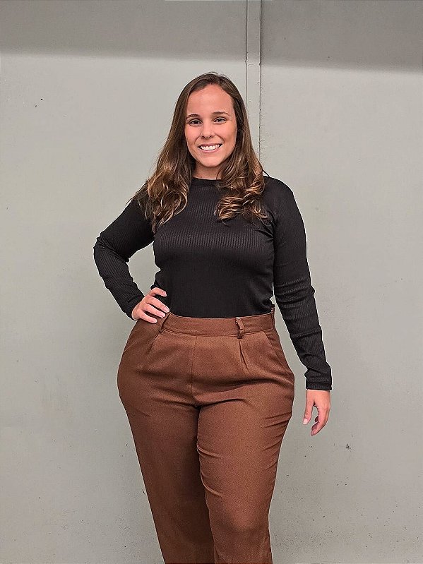 Blusa Preta Manga Longa