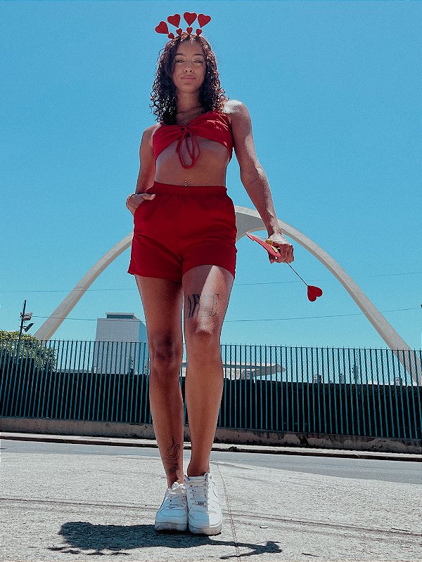Short Coé Vermelho