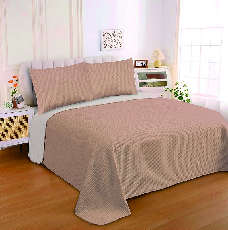 Kit Colcha 3 Peças Duo Dupla Face Ultrassonic Fendi Sultan