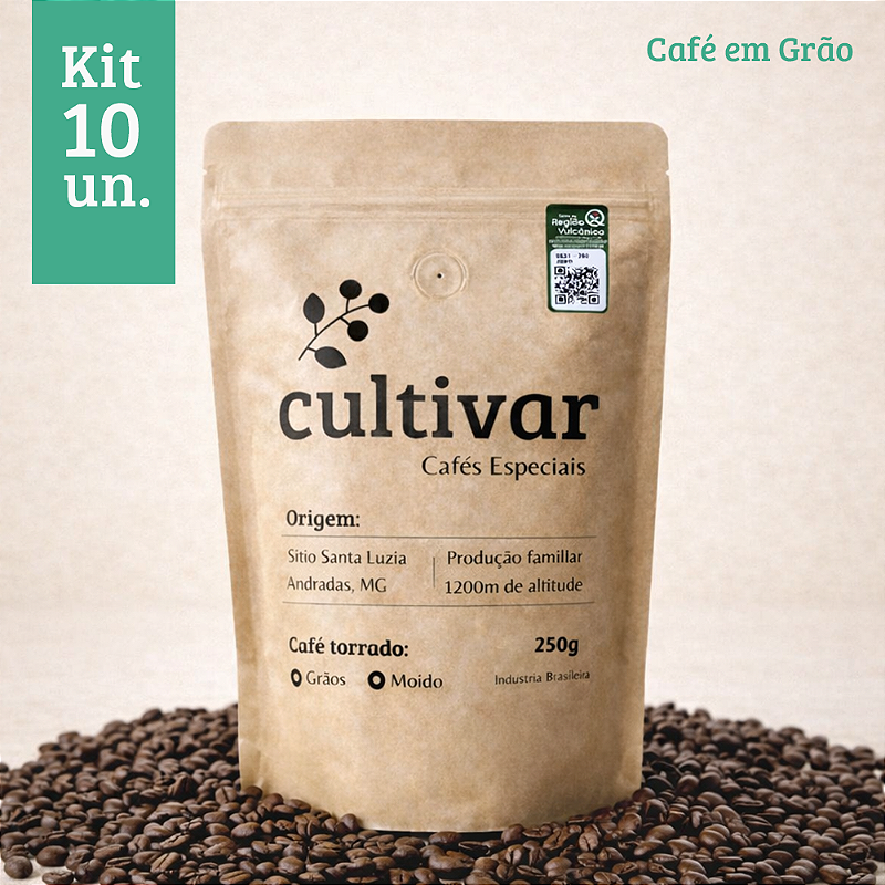 Kit 10un de Café especial Grão - 250 g