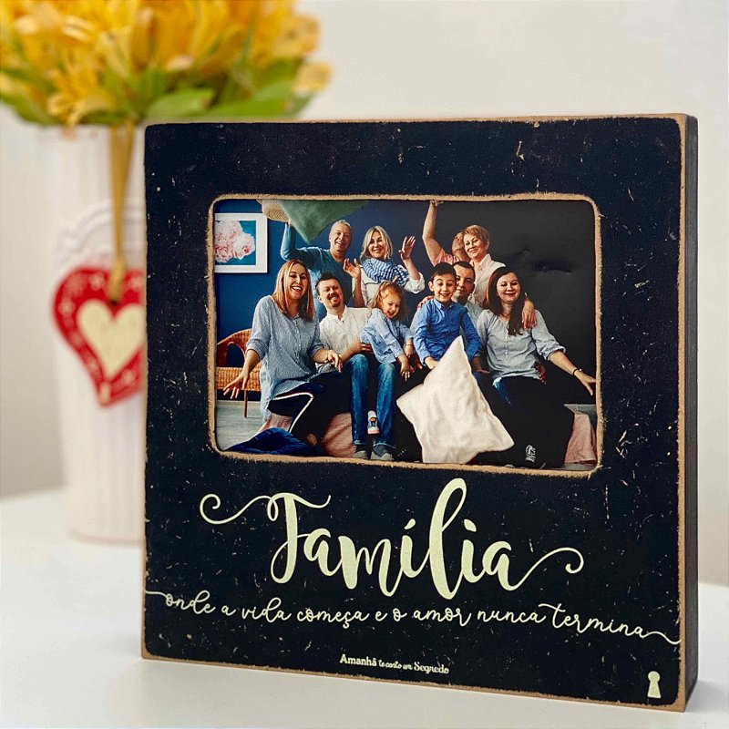 Porta Retrato Box Família 20x20 - Amanhã te conto um Segredo