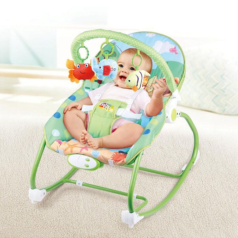 Cadeira Alimentação Bebê Flash Azul - Baby Style em Promoção na