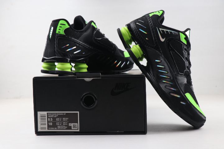 nike shox preto e verde