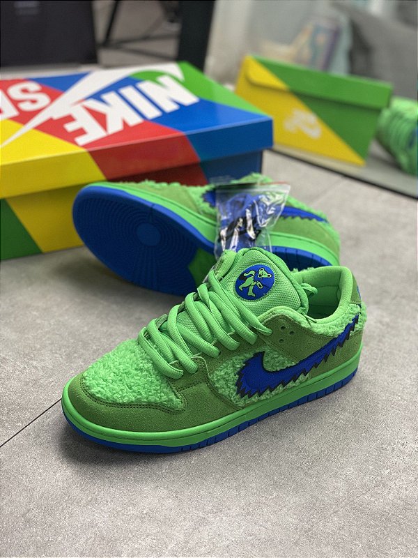 Nike SB Dunk Low QS verde &quot;edição limitada&quot; TMJ IMPORTS OFICIAL