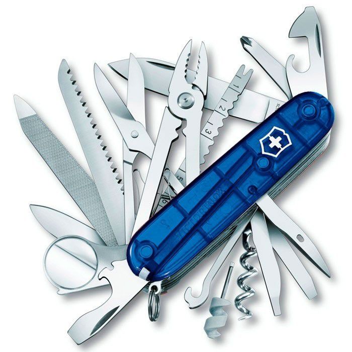 Canivete Suiço Swisschamp 33 Funções Azul Translucido - Victorinox