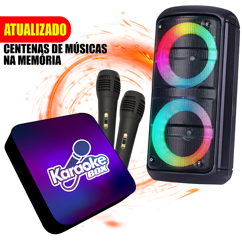 Karaokê Box Completo Profissional Com Pontuação Diversão Para Todos ...