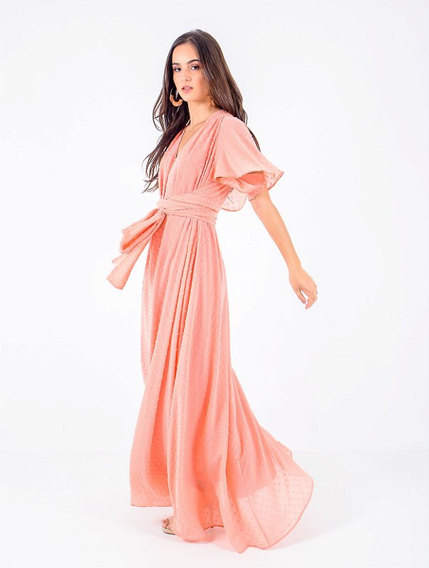 vestido longo vual
