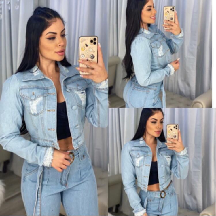 casaco jeans forrado