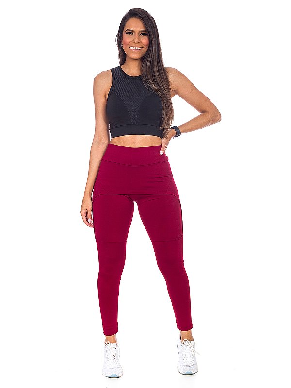 Legging com Saia Fitness Poliéster Krison Sports Krison