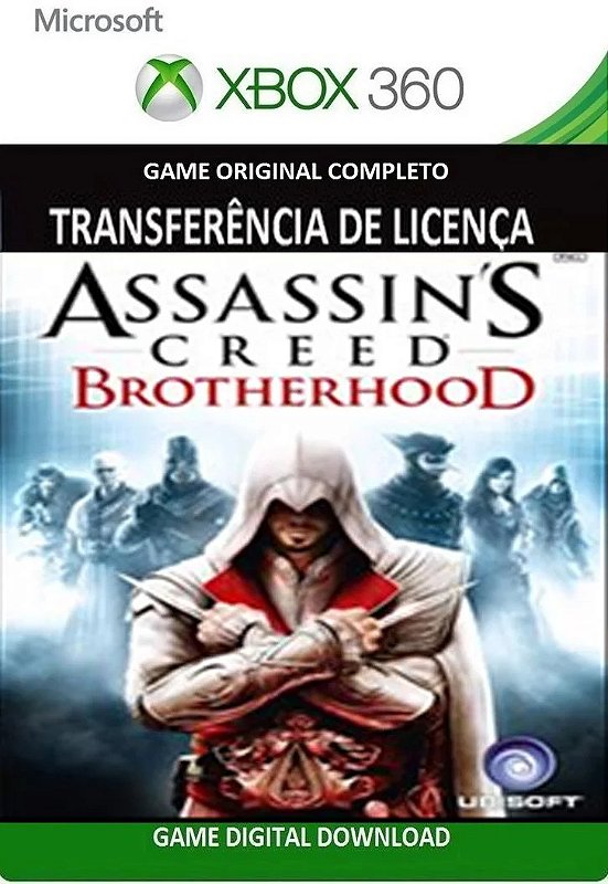 Jogos Xbox 360 transferência de Licença Mídia Digital - ASSASSINS CREED 3  DUBLADO