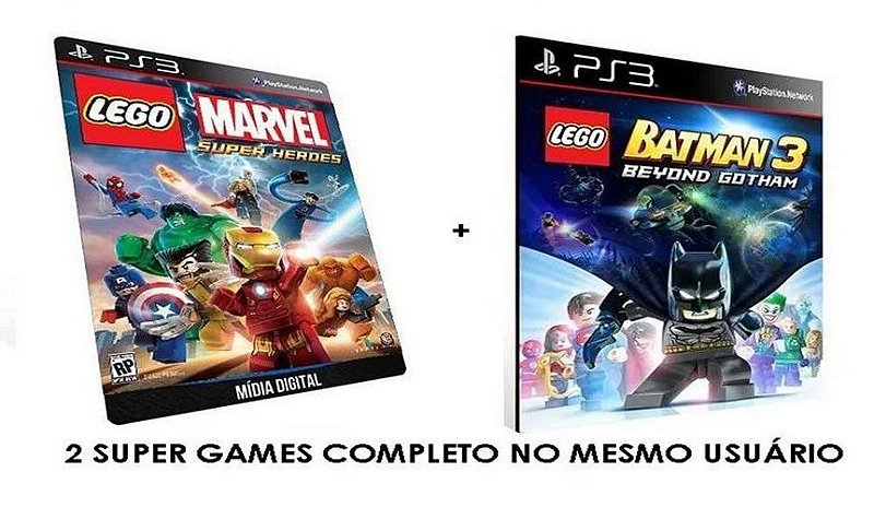 Jogos Xbox 360 transferência de Licença Mídia Digital - LEGO BATMAN 1 + LEGO  BATMAN 2