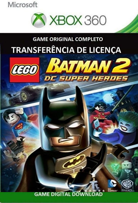Jogos Xbox 360 transferência de Licença Mídia Digital - LEGO BATMAN 1 + LEGO  BATMAN 2