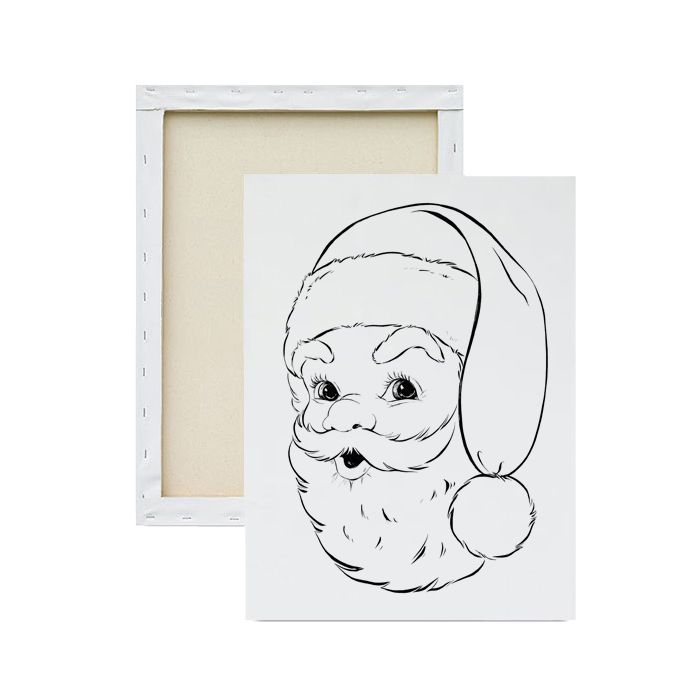 Tela para pintura infantil - Árvore de Natal e Papai Noel em Oferta - Telas  Quadros Design