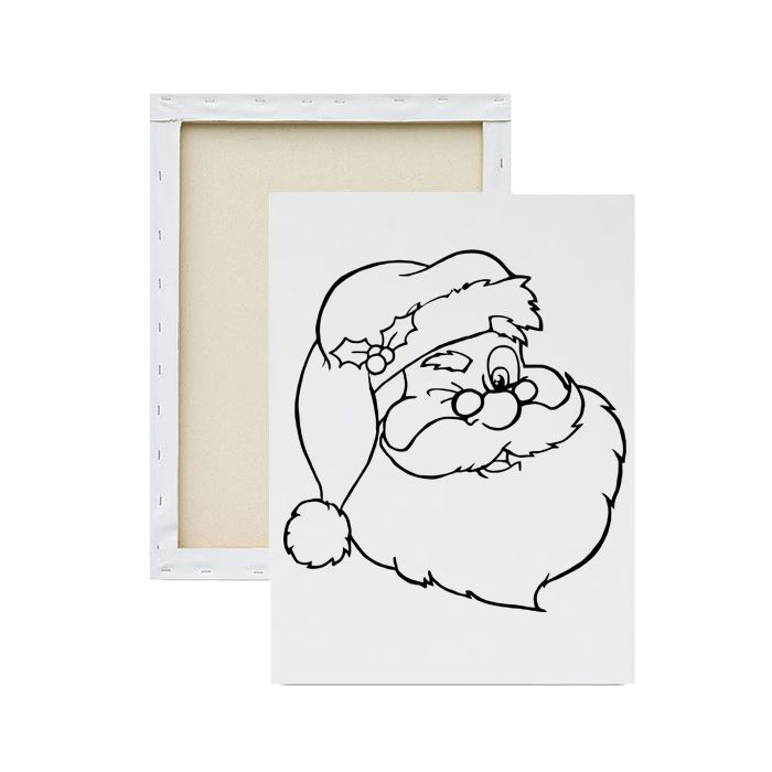 Tela para pintura infantil - Árvore de Natal e Papai Noel em Oferta - Telas  Quadros Design