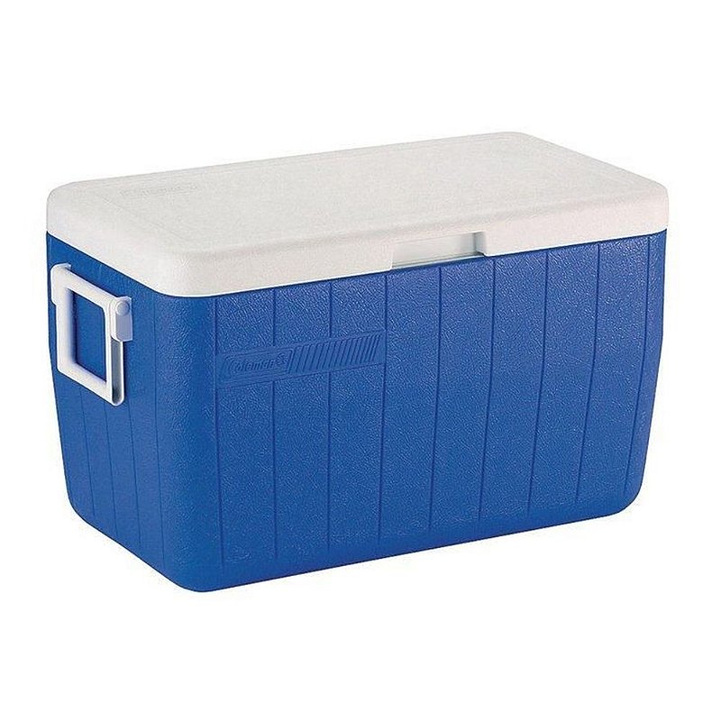 Caixa Térmica Coleman 48 QT - 45,6 Litros Azul - Ciclone Magazine
