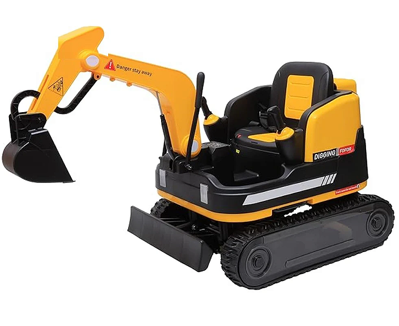 Escavadeira Infantil Zippy Toys 12V C/R Amarela CE24062 - Ciclone