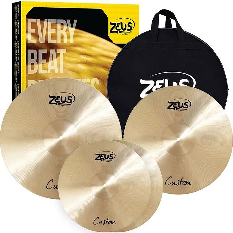 Kit de Pratos Zeus Custom Set C 14/16/20 - Shop Music - Loja