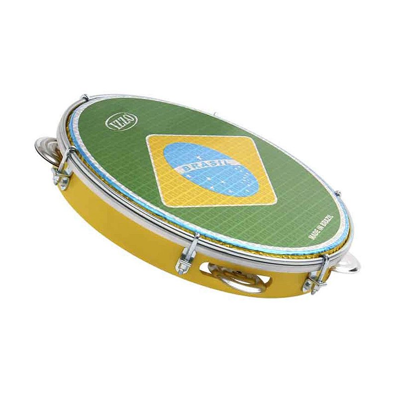 Pandeiro Izzo ABS Pele Brasil 10 Branco - Shop Music - Loja Online