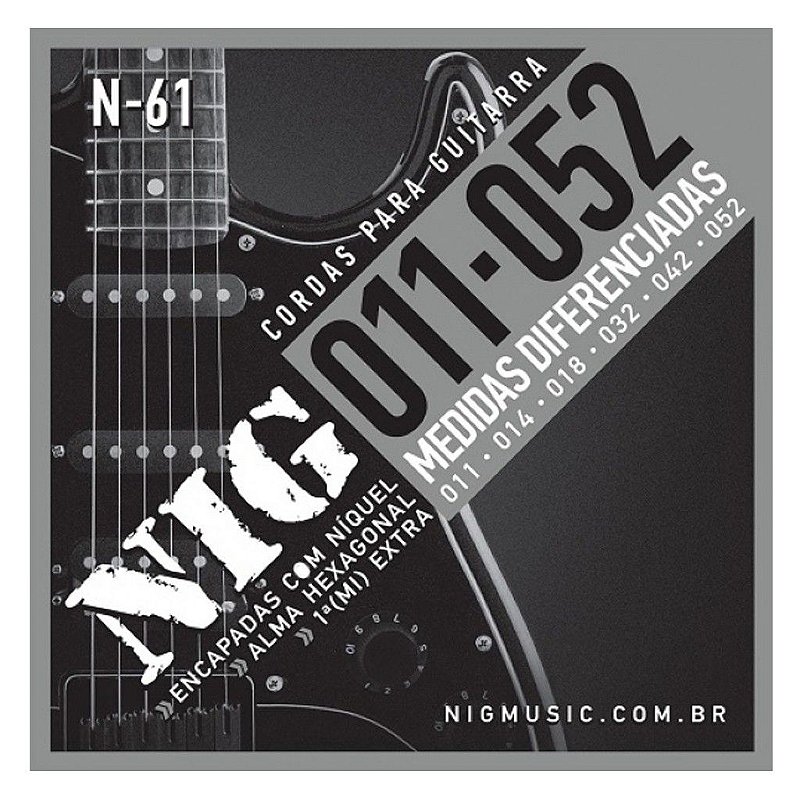 Encordoamento Nig Guitarra 011 N-61 - Shop Music - Loja Online de