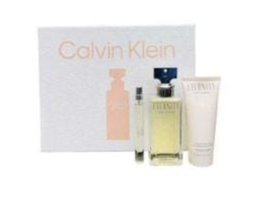 CALVIN KLEIN KIT ETERNITY EAU DE PARFUM 100ML + MINI + HIDRATANTE FEMININO  - Beaty Outlet Perfumes Importados