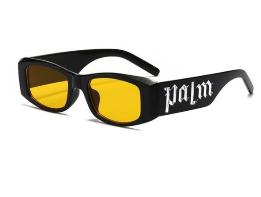 Óculos de Sol Palm Angels Preto Lente Amarelo - Rabello Store