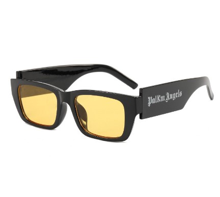 Óculos de Sol Palm Angels Retangular Black Yellow Encomenda