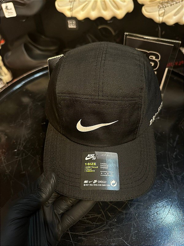 Bone Nike 5 Panel Logo Swoosh Preto - Pronta entrega - Rabello Store -  Tênis, Vestuários, Lifestyle e muito mais