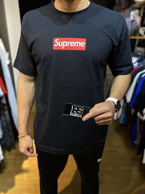 Camiseta Supreme Box Com Logo - Preta - Rabello Store - Tênis, Vestuários,  Lifestyle e muito mais