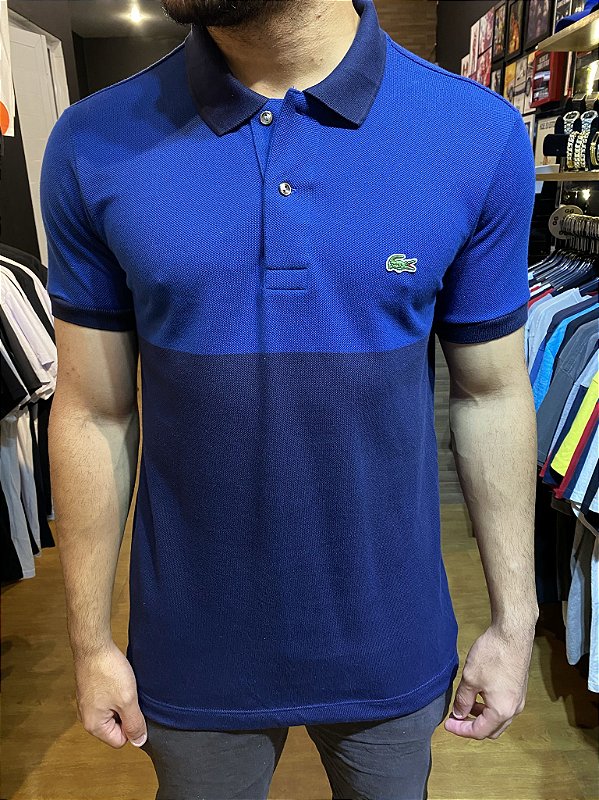 Camisa Polo Lacoste Com Logo -Azul / Azul Escuro - Rabello Store - Tênis,  Vestuários, Lifestyle e muito mais