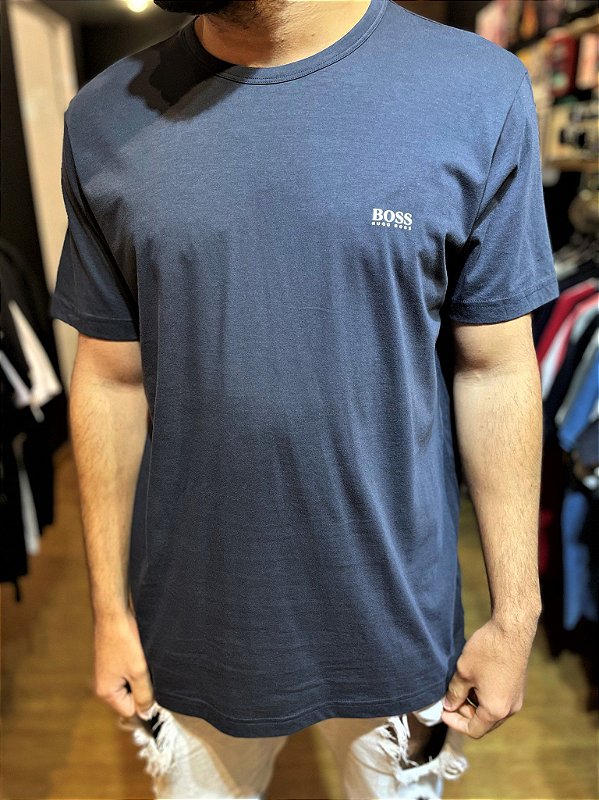 Camiseta Hugo Boss Masculina Basic Original Azul Marinho - Rabello Store -  Tênis, Vestuários, Lifestyle e muito mais