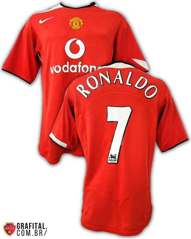 Manchester United 03/05 ユニフォーム Manchester United 2005/2006 Tamanho G 75x53cm - Grafital Camisas
