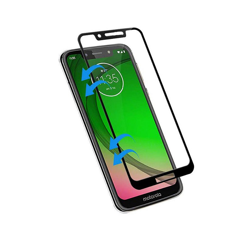 Pelicula de Vidro 3D Moto G7 Play Tela Toda - Cell Case