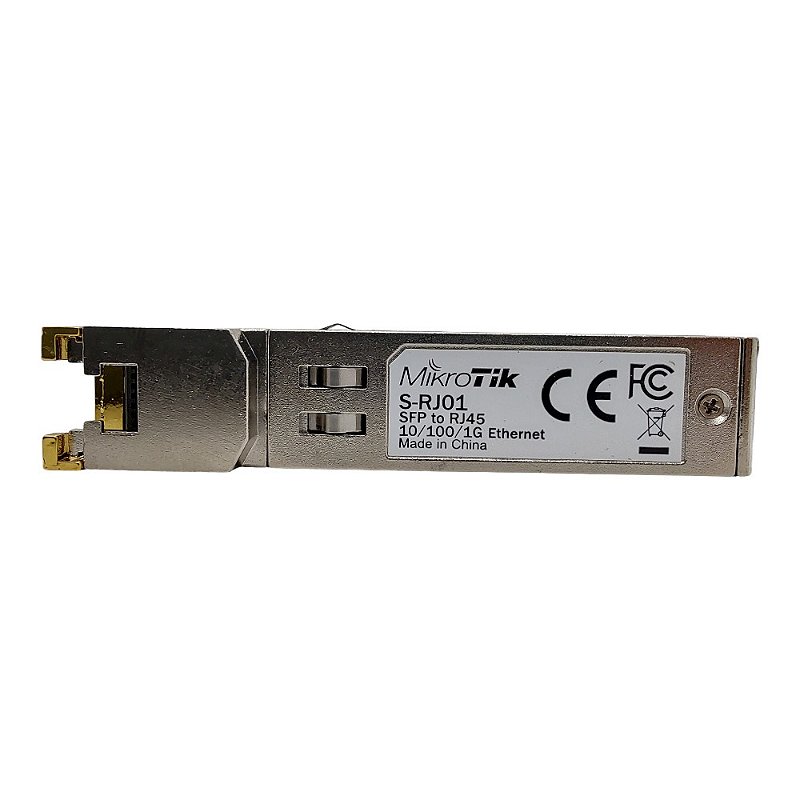 Mikrotik SFP S-RJ01 RJ45 S10/100/1000M Cooper - Alta velocidade - NMS ...