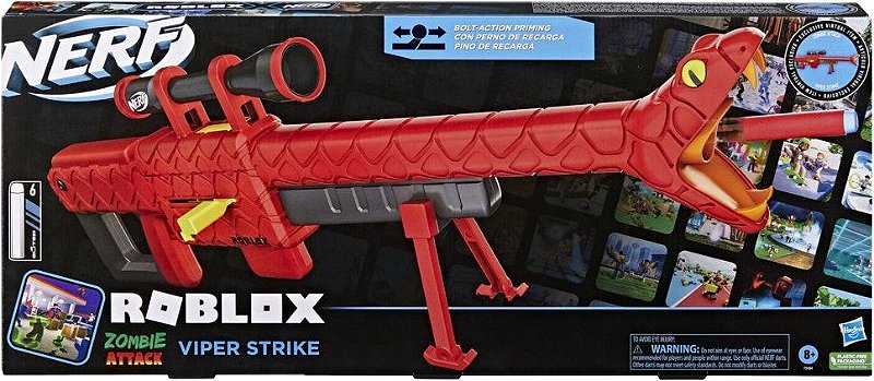 Lançador de Dardos Nerf Roblox MM2 Shark Seeker Lançador Hasbro F2489