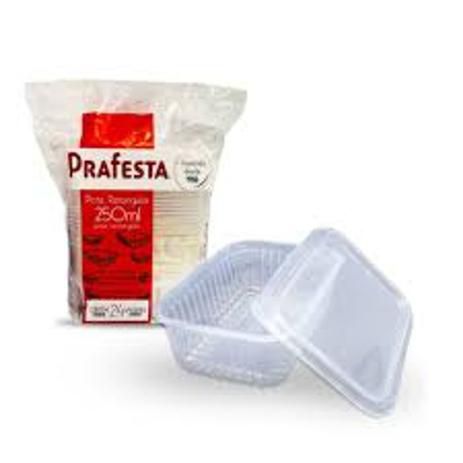 Marmita Fitness 250ml Prafesta c/tampa freezer e microondas 24 unids -  embalagens descartáveis em geral , produtos limpeza e artigos festa e  papelaria