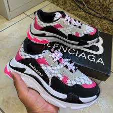 balenciaga preto e rosa