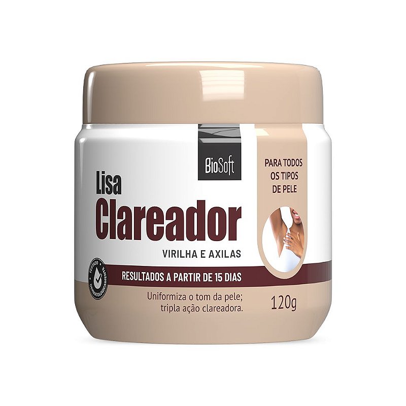 Creme Lisa Clareador de Virilha e Axilas 120g - Loja Soft Hair