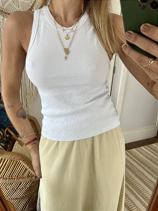 Regata Helena Branca Estilo Fê Pontelo