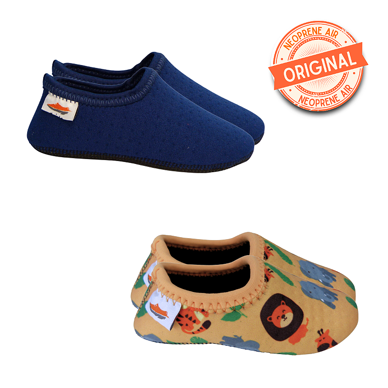 Kit 2 Sapatilhas Neoprene Air Original Antiderrapante – Safari + Marinho