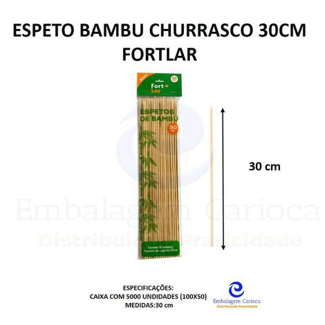 Espetos de Bambu 25cm - Talge