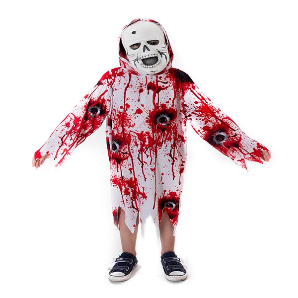 Fantasia Infantil Roupa Menino Fantasma Halloween C/ Máscara