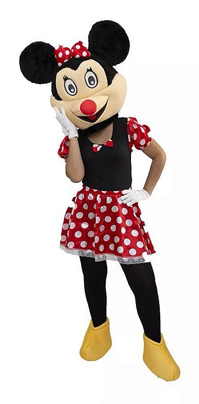 Fantasia Mascote Minnie Super Luxo