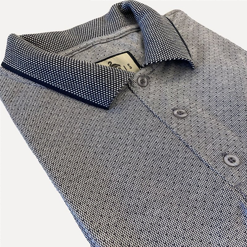 Camiseta Gola Polo Cinza
