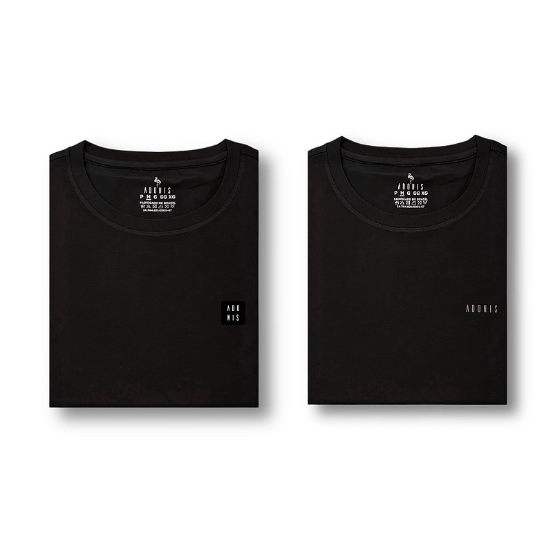 Kit 2 Camisetas Pima Black 40.1