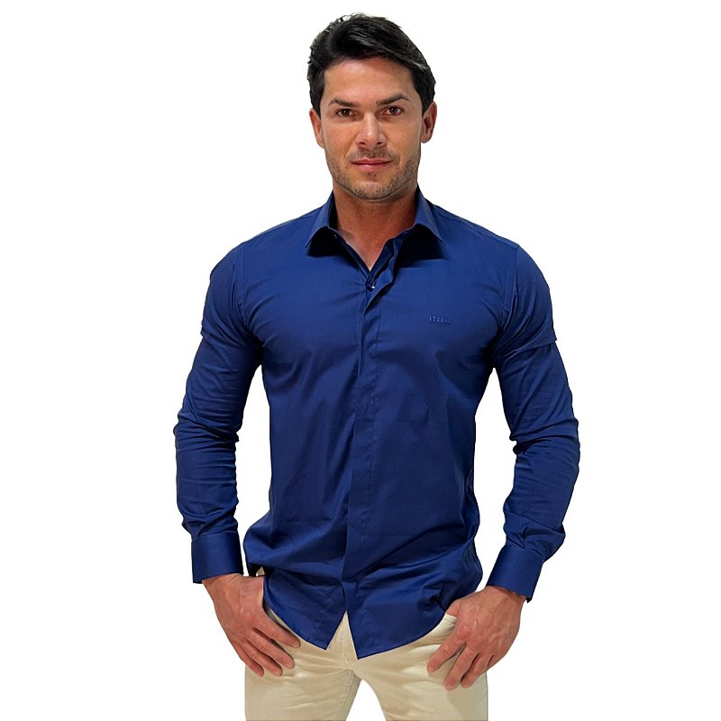 Camisa Social Lapela Dupla Egípcio